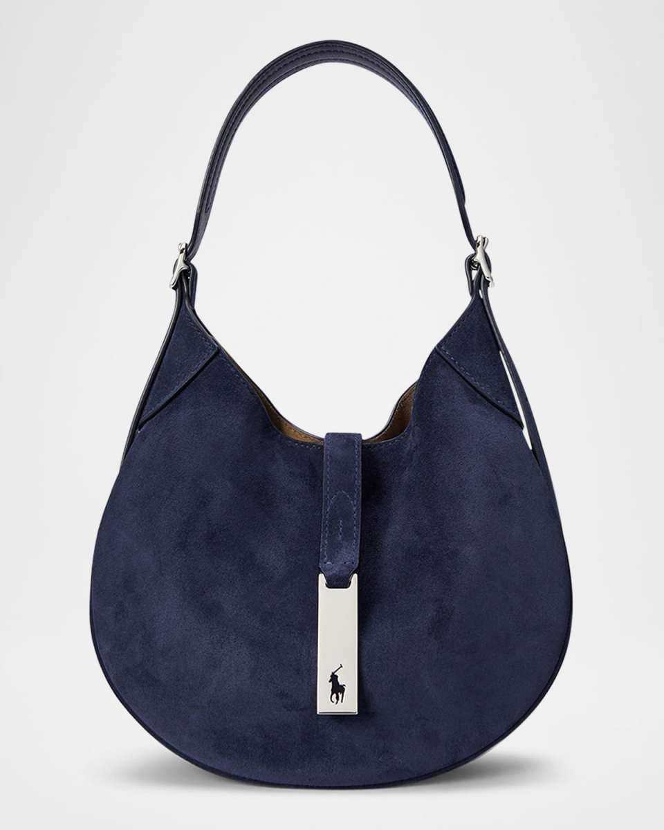 Polo ID Small Suede Shoulder Bag