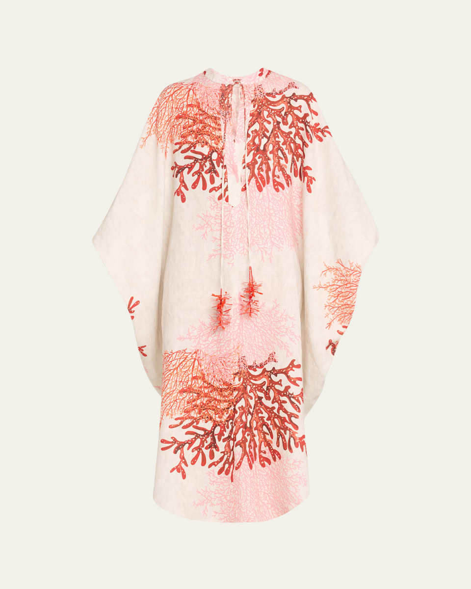 Coral Elea Kaftan Midi Dress