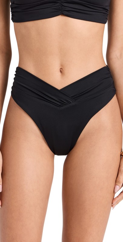 Riot Swim Pico Bikini Bottoms Black