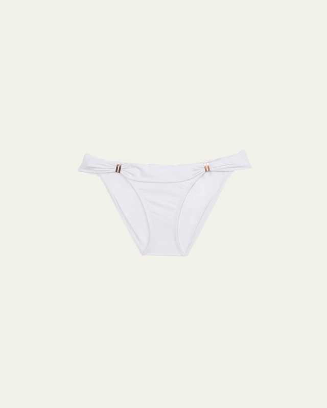 Bia Solid Swim Bikini Bottom, White