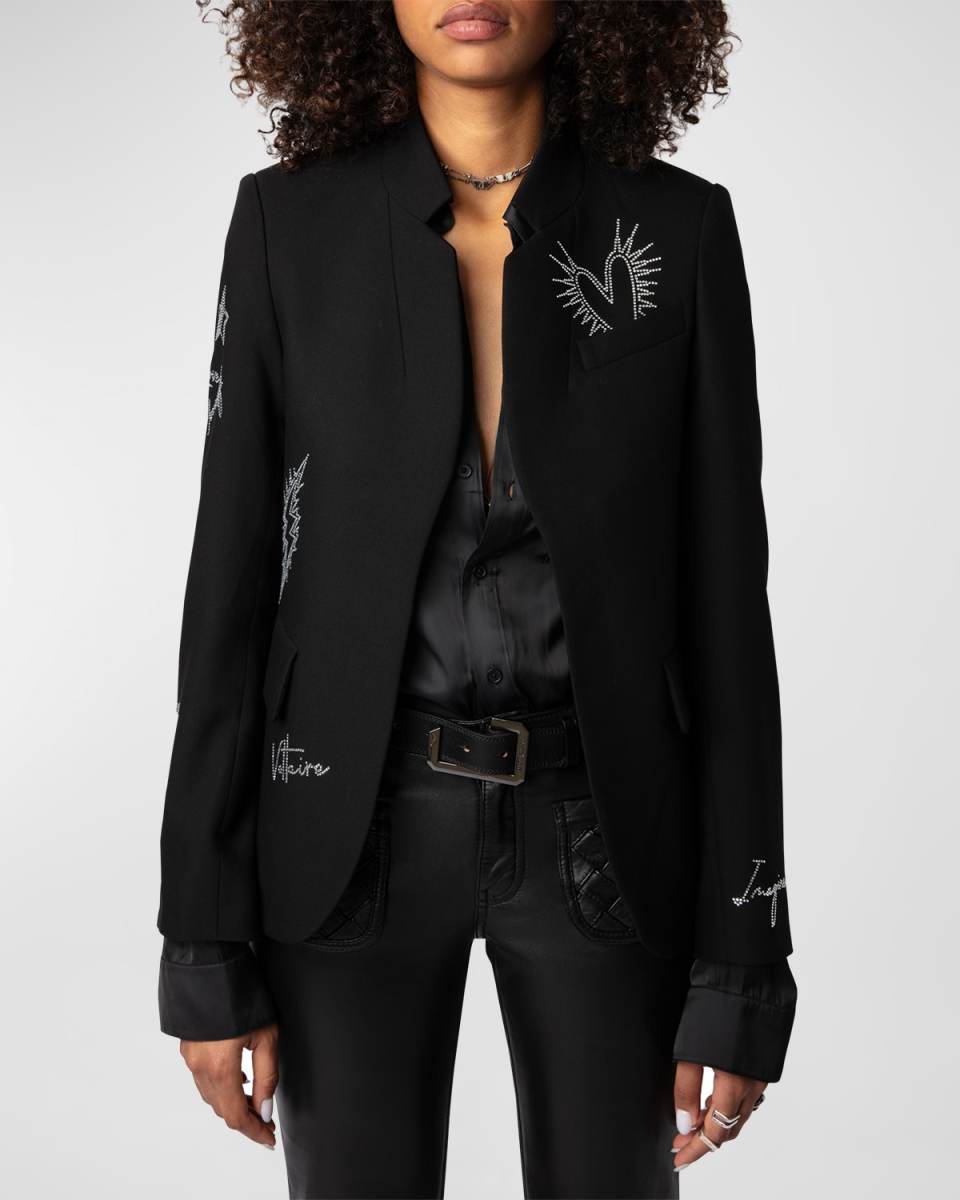 Very Crystal Motif Blazer