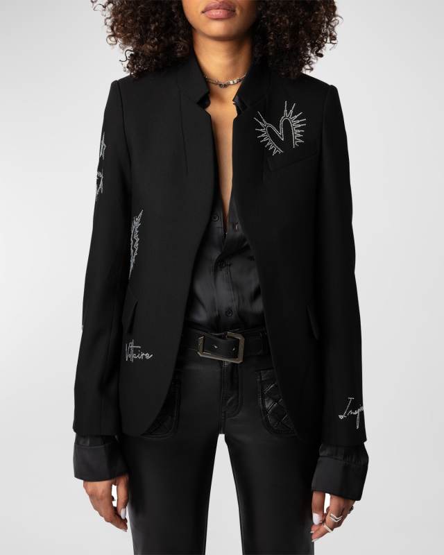 Very Crystal Motif Blazer