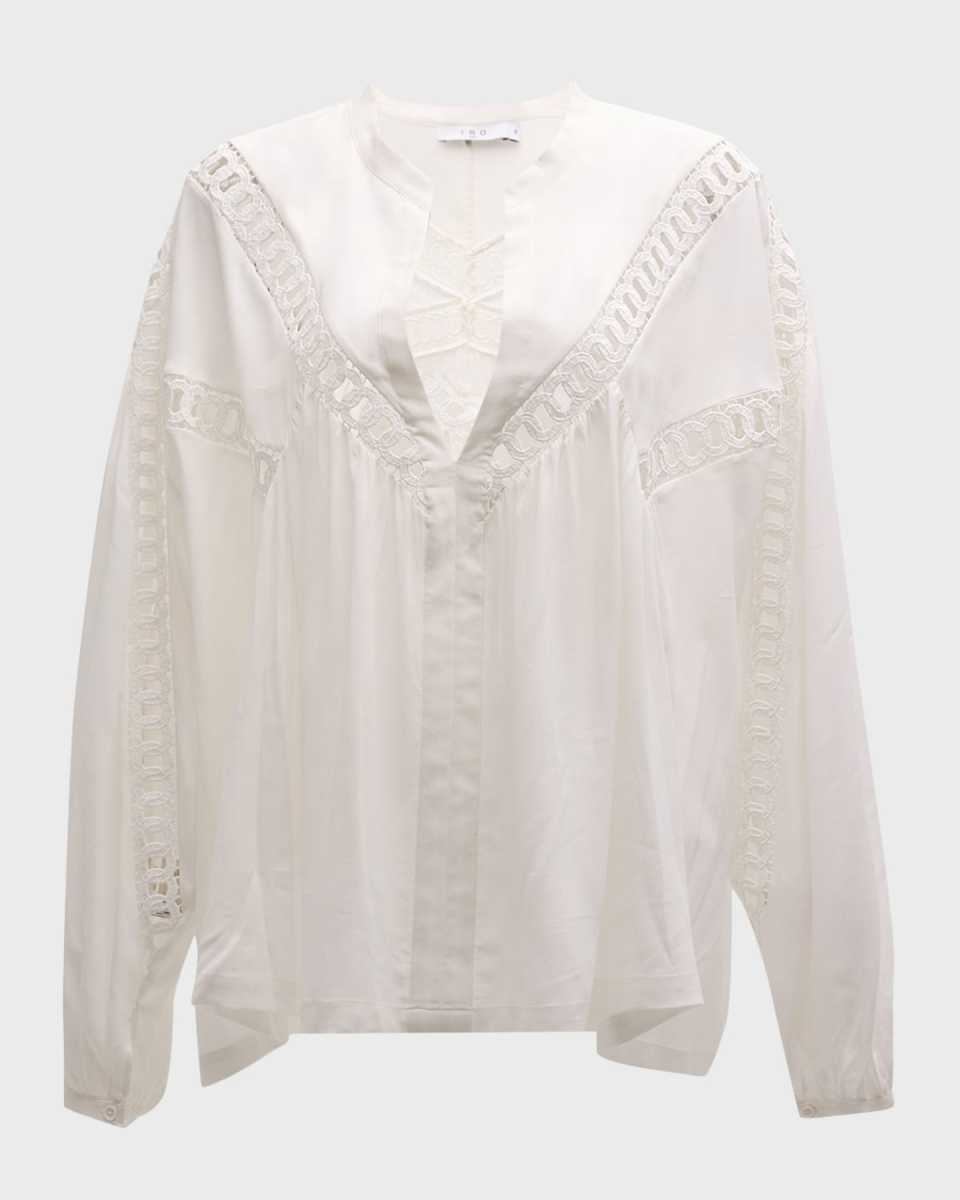 Brent Embroidered Long-Sleeve Top