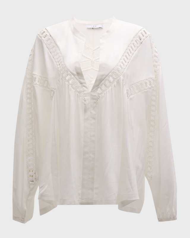 Brent Embroidered Long-Sleeve Top