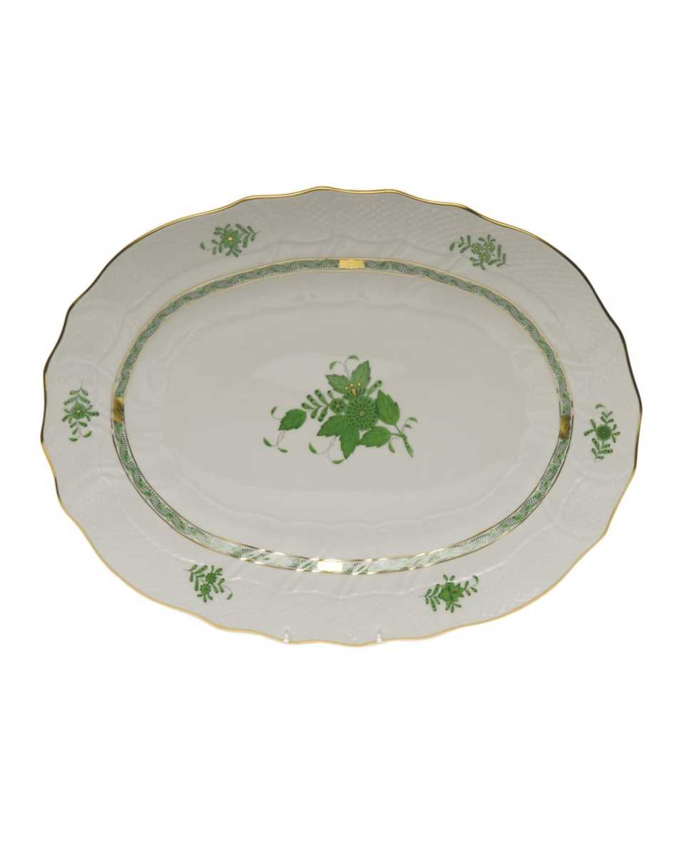 Chinese Bouquet Green Platter