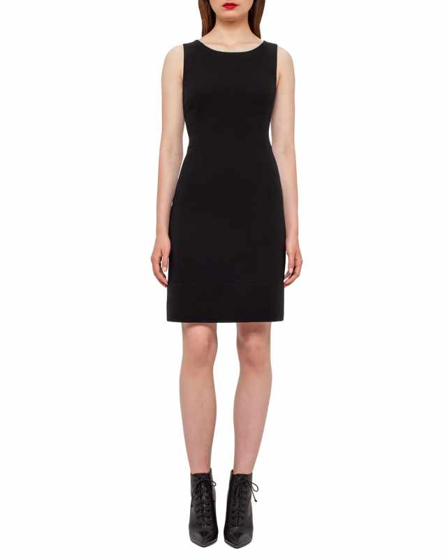 Wool Crepe Double-Hem Dress