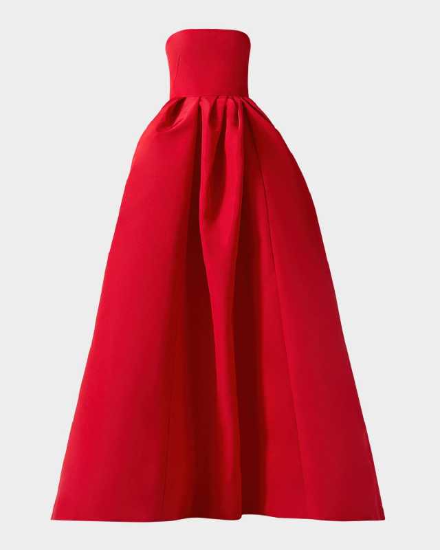Strapless Silk Ball Gown