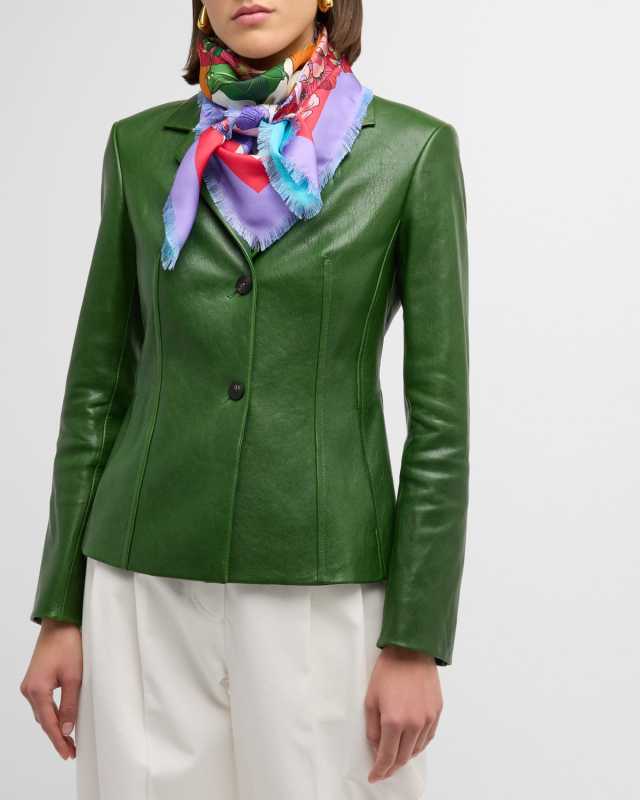 Nature Print Silk Scarf