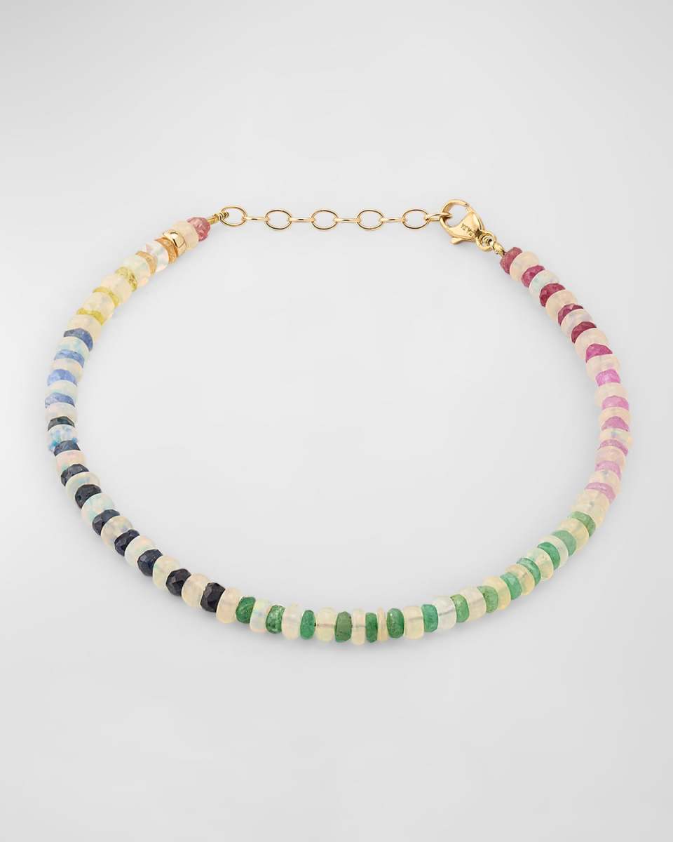 Rainbow Sapphire and Opal Bracelet