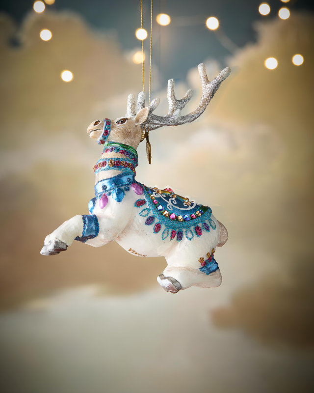 Vixen Glass Christmas Ornament