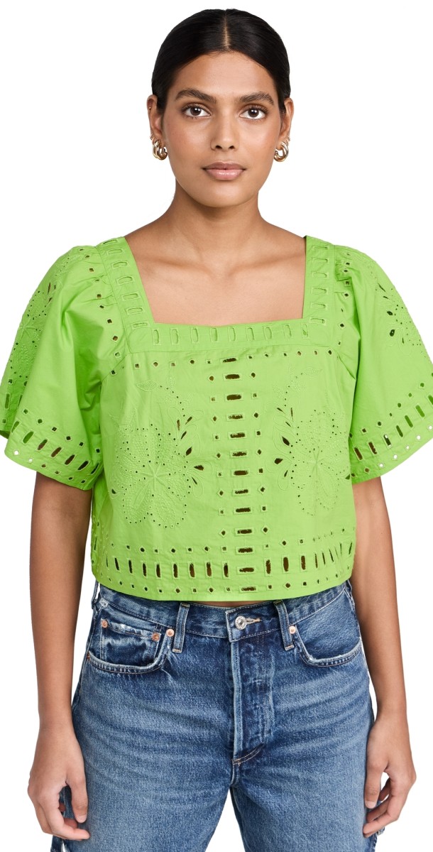RAILS Laine Blouse Island Green