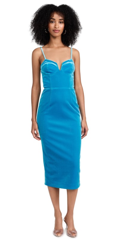 Rebecca Vallance Bernadette Midi Dress Blue