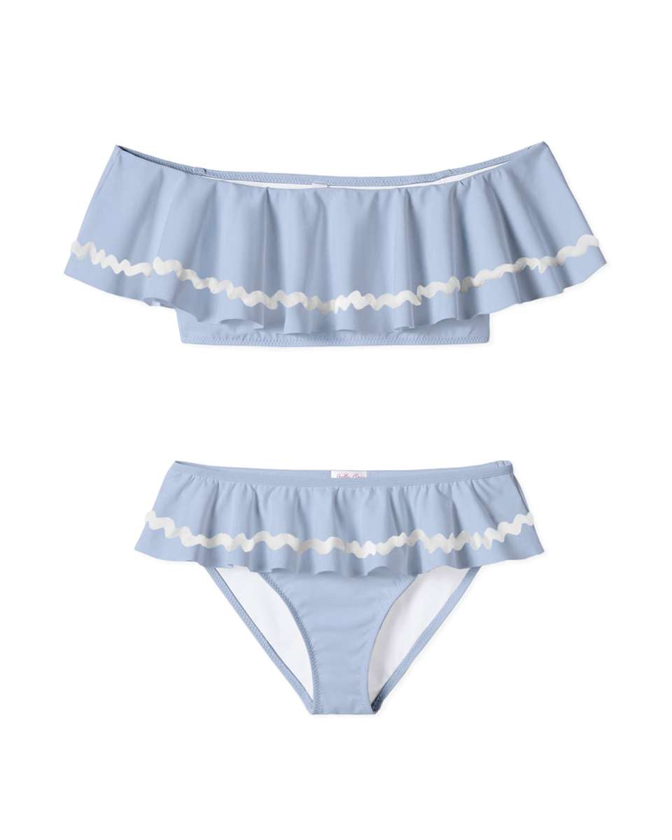 Girl's Ric Rac Ruffle Two-Piece Bikini Set, Size 4-1