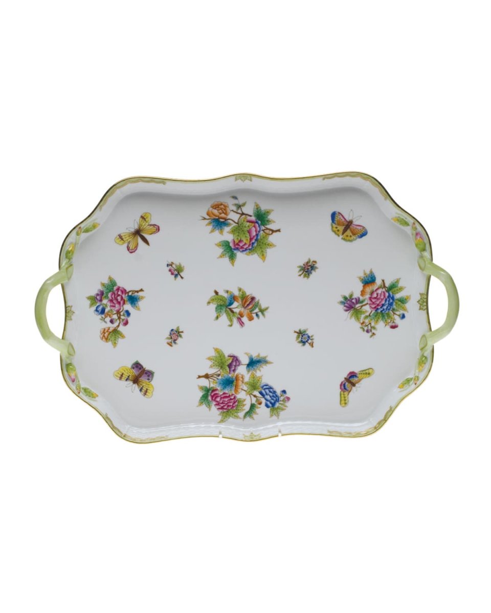 Queen Victoria Rectangle Tray with Branch Handles