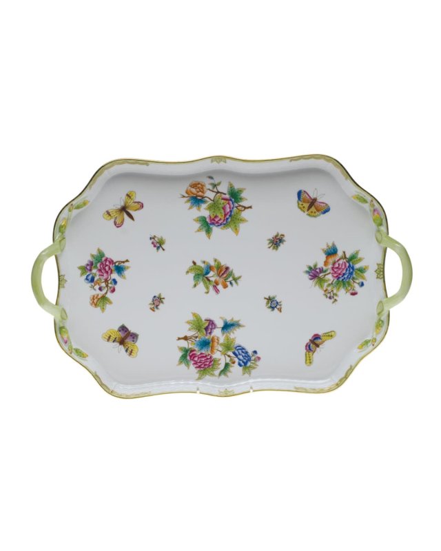 Queen Victoria Rectangle Tray with Branch Handles