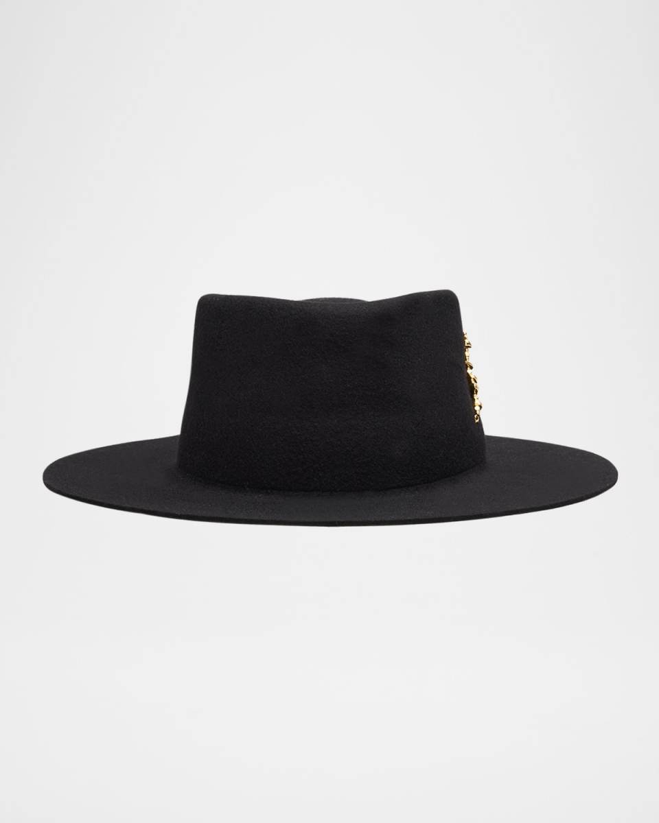 Moana Wool Fedora W/ 14-Karat Pin