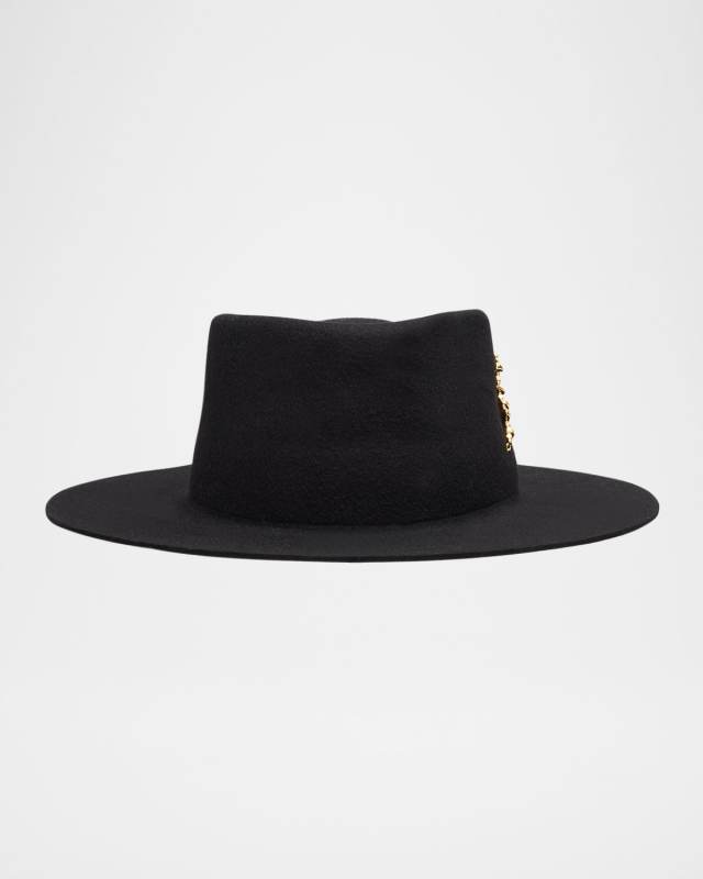 Moana Wool Fedora W/ 14-Karat Pin
