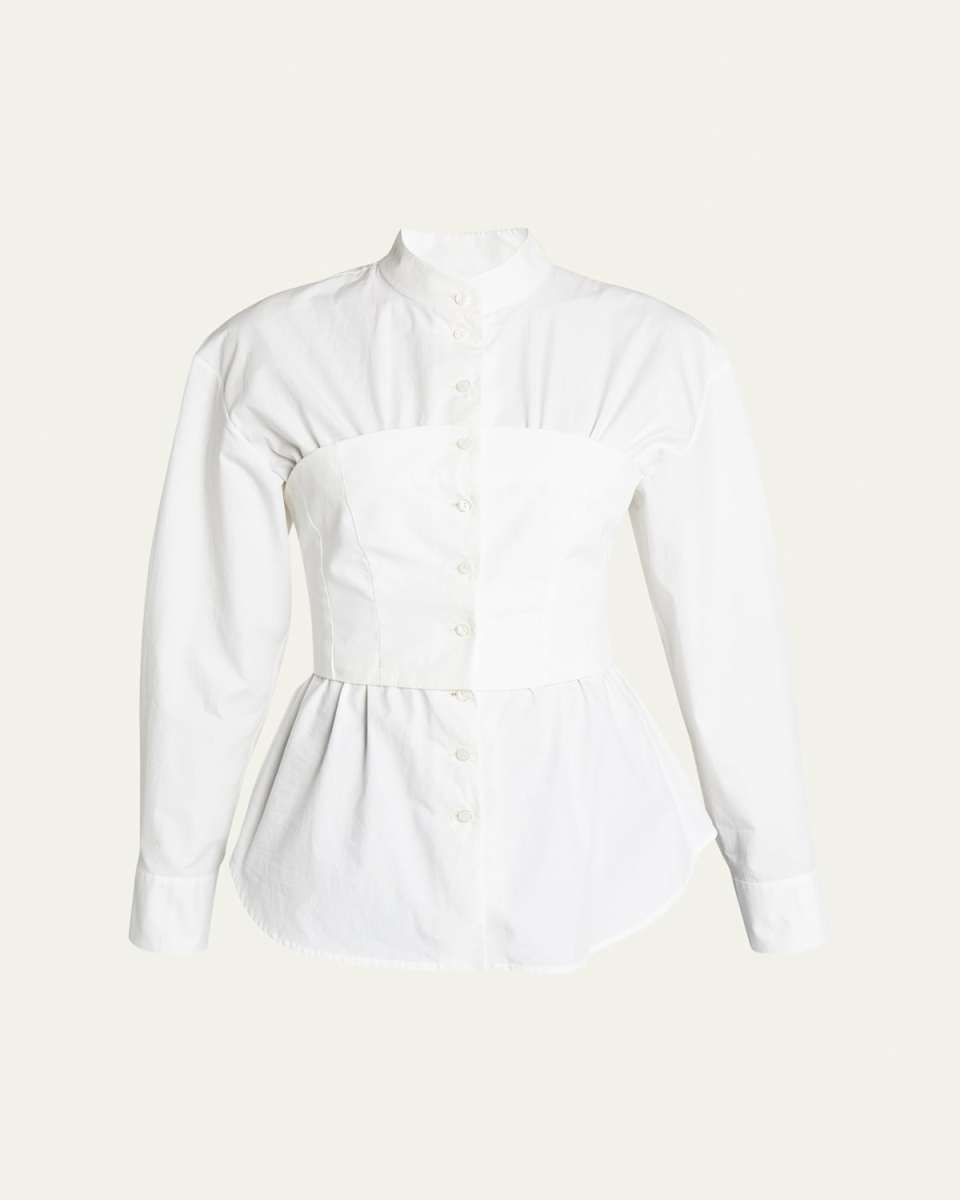 Classic Long-Sleeve Corset Shirt