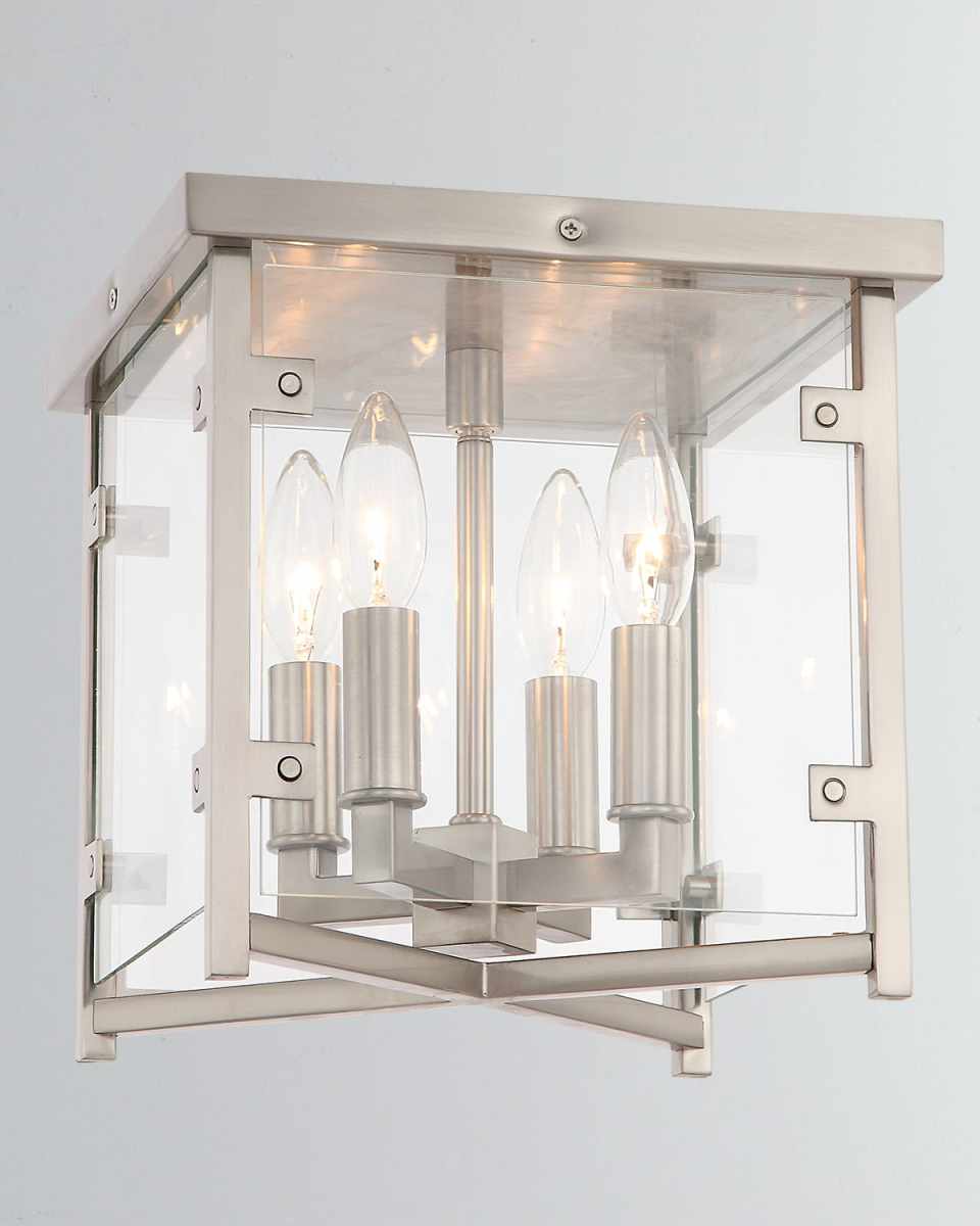 Danbury 4-Light Brushed Nickel Ceiling Mount