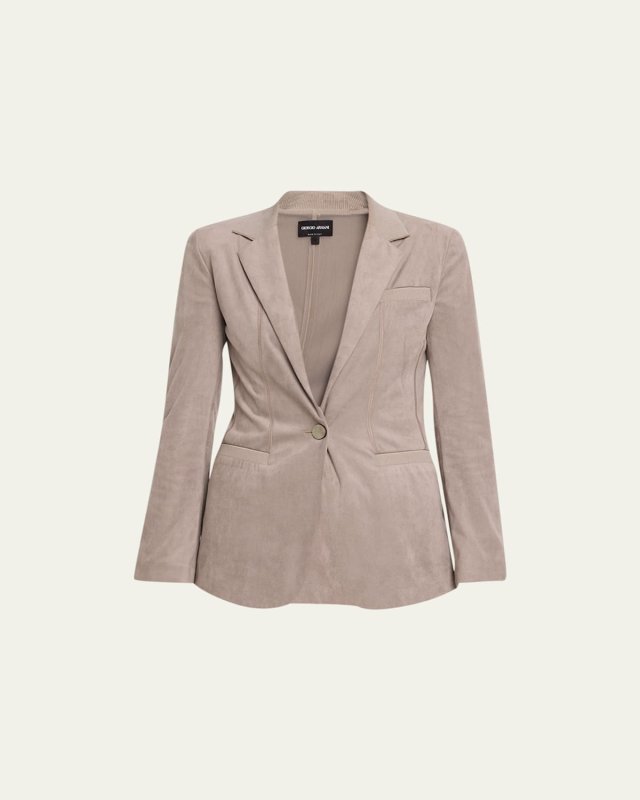 Ultra-Suede Tailored Blazer Jacket