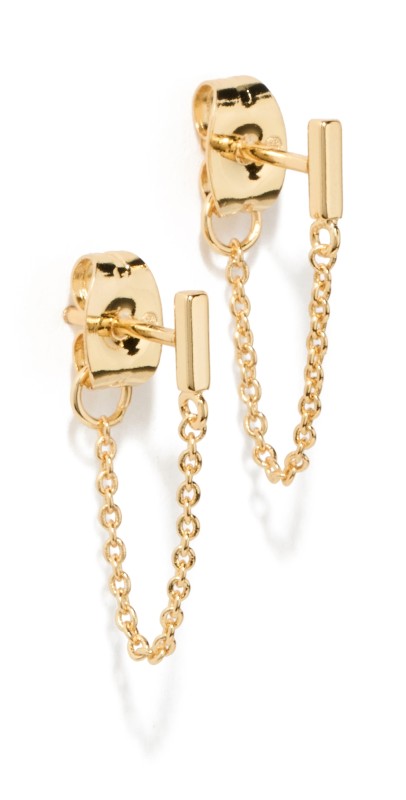 Gorjana Tatum Chain Huggies Gold