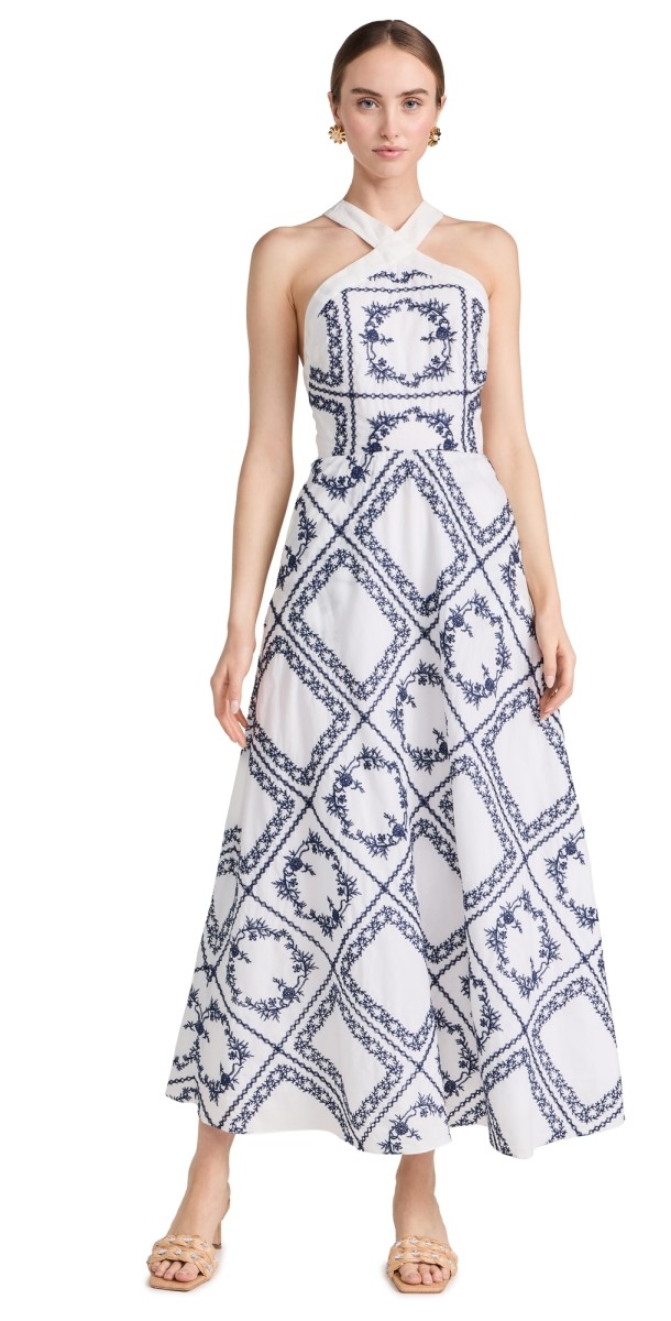 Charina Sarte Maria Halter Dress Navy