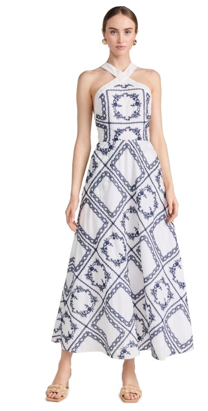 Charina Sarte Maria Halter Dress Navy