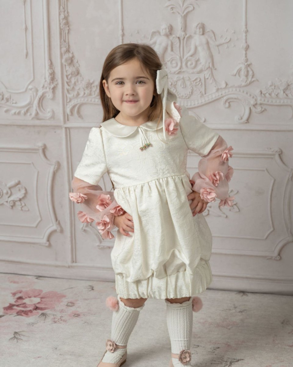 Girl's Embellished Cherry Blossom Dress, Size 12M-1