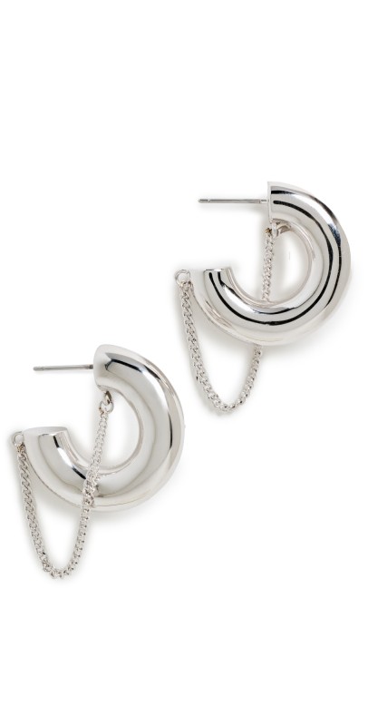 DEMARSON Miley Tubular Mini Hoops Silver