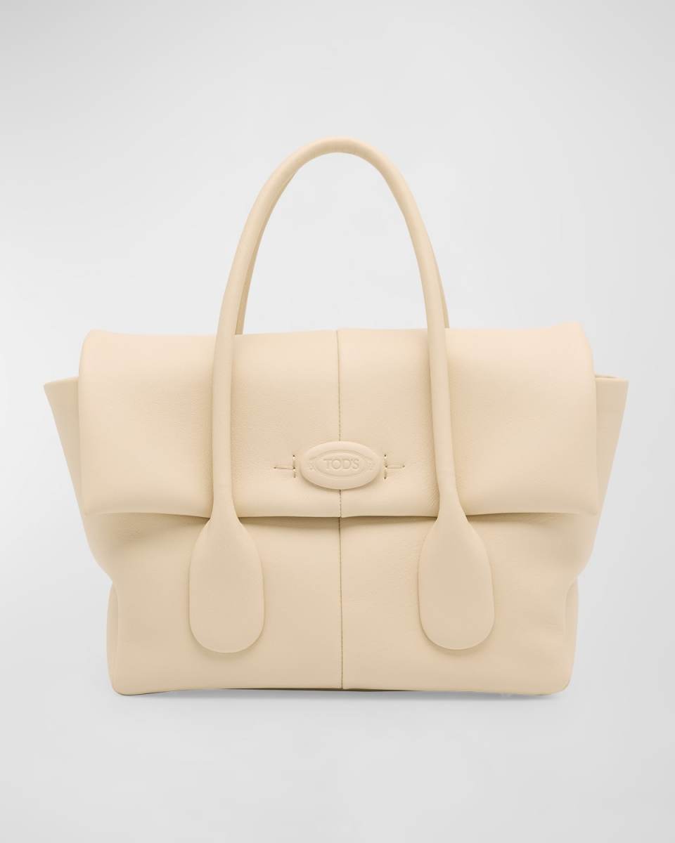 Small Flap Leather Top-Handle Bag