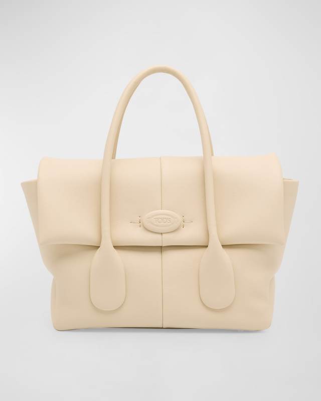 Small Flap Leather Top-Handle Bag