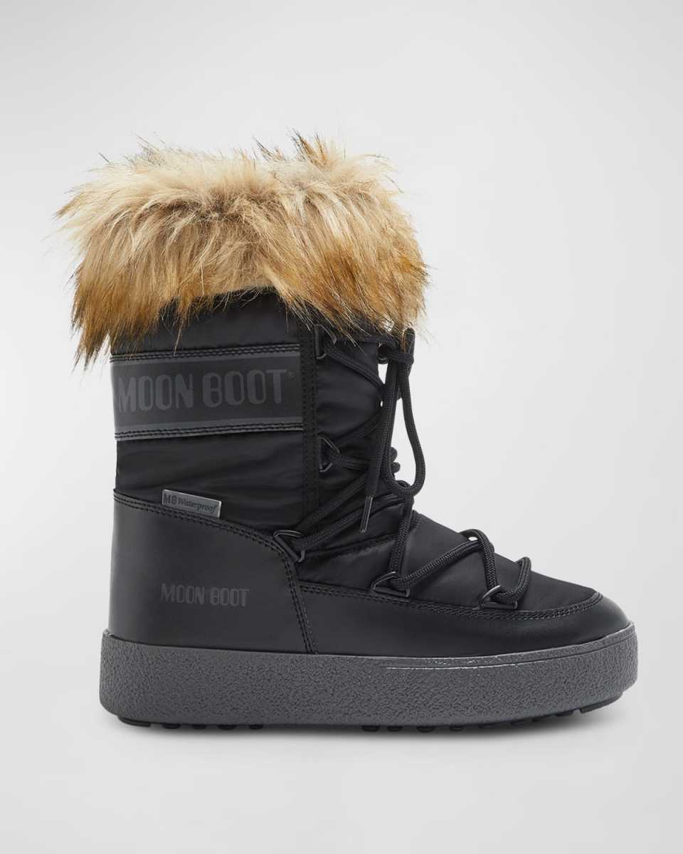 Track Faux Fur Snow Boots