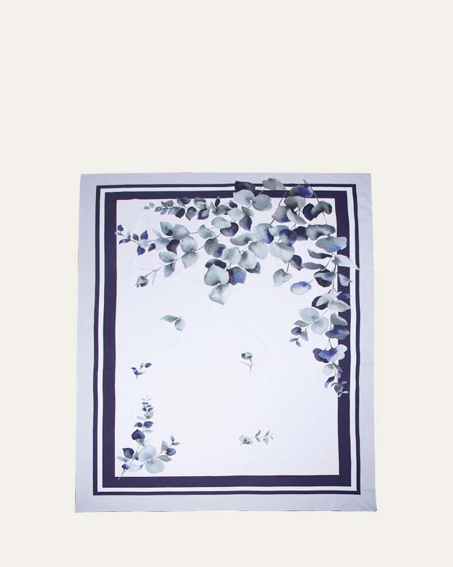 Eucalyptus Navy Tablecloth, 71" Square