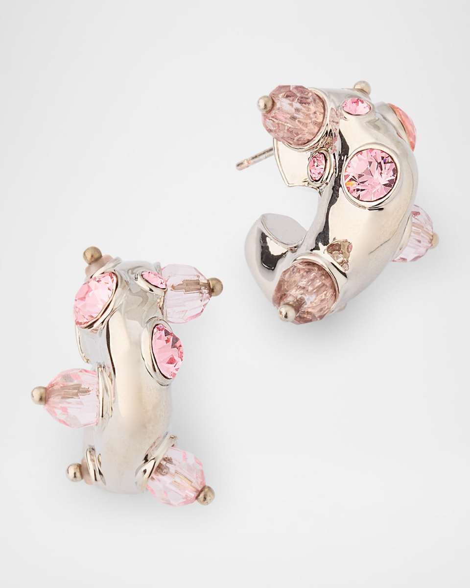 Rhinestone Chunky Hoop Earrings