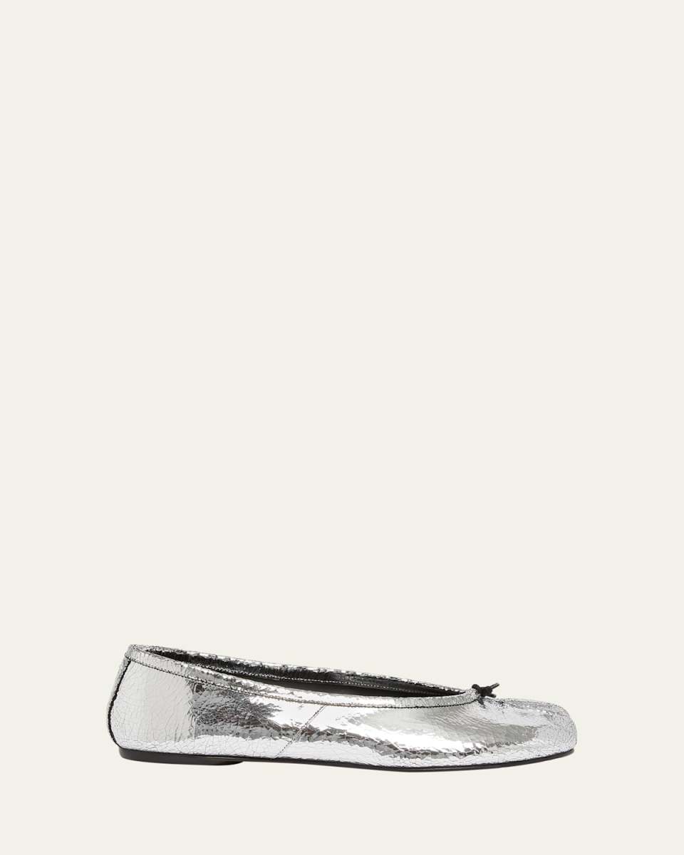 Tabi Metallic Split-Toe Ballerina Flats