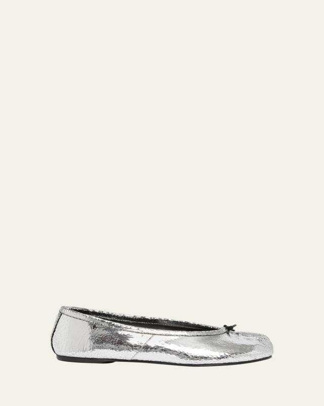 Tabi Metallic Split-Toe Ballerina Flats