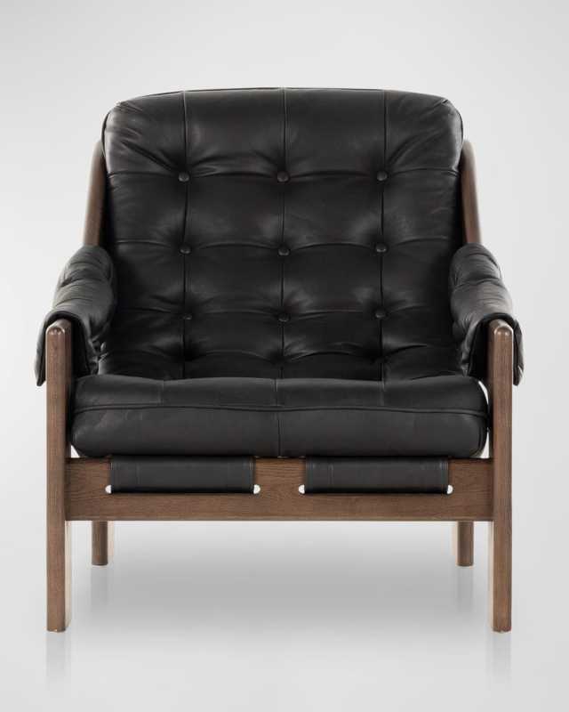 Halston Leather Sling Chair