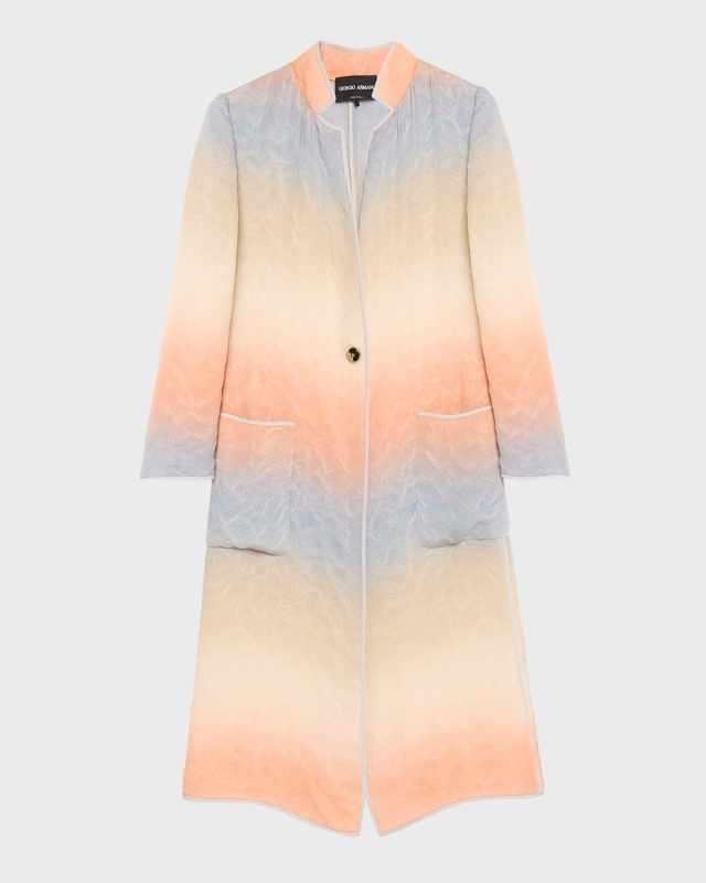 Silk Degrade Ombre Maxi Coat