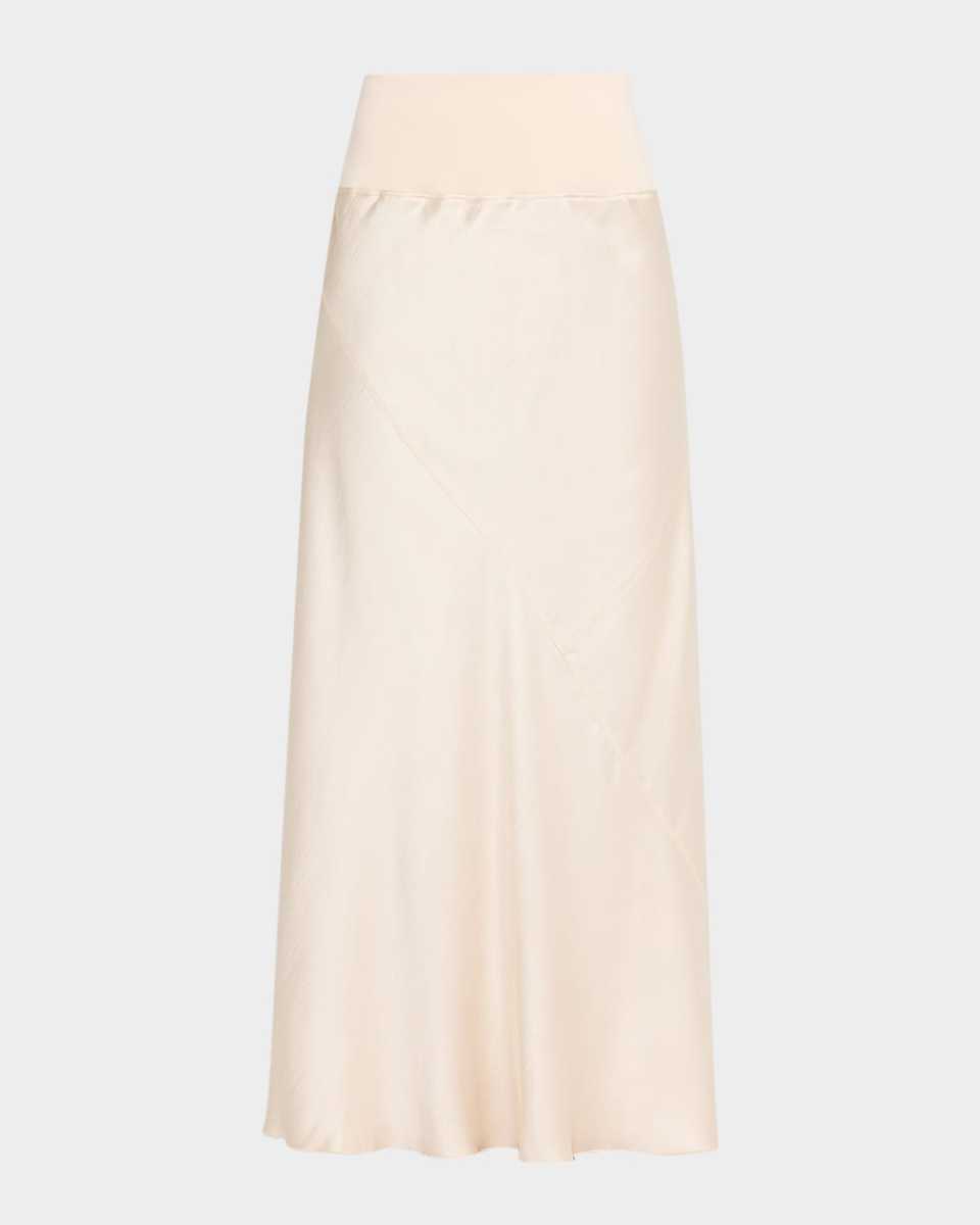 Cracked Satin Bias Maxi Skirt