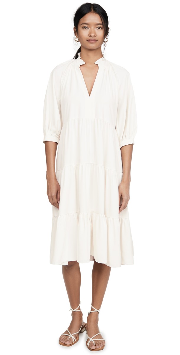 Amanda Uprichard Saffron Midi Dress Ivory