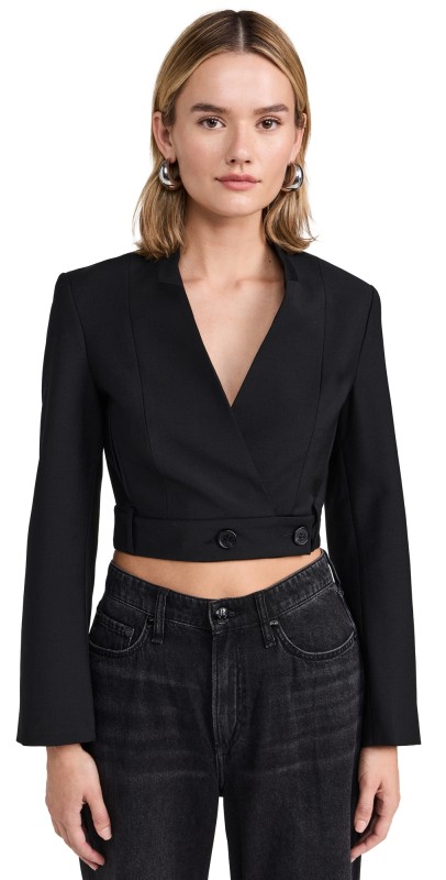 MEIMEIJ Cropped Spencer Jacket Nero