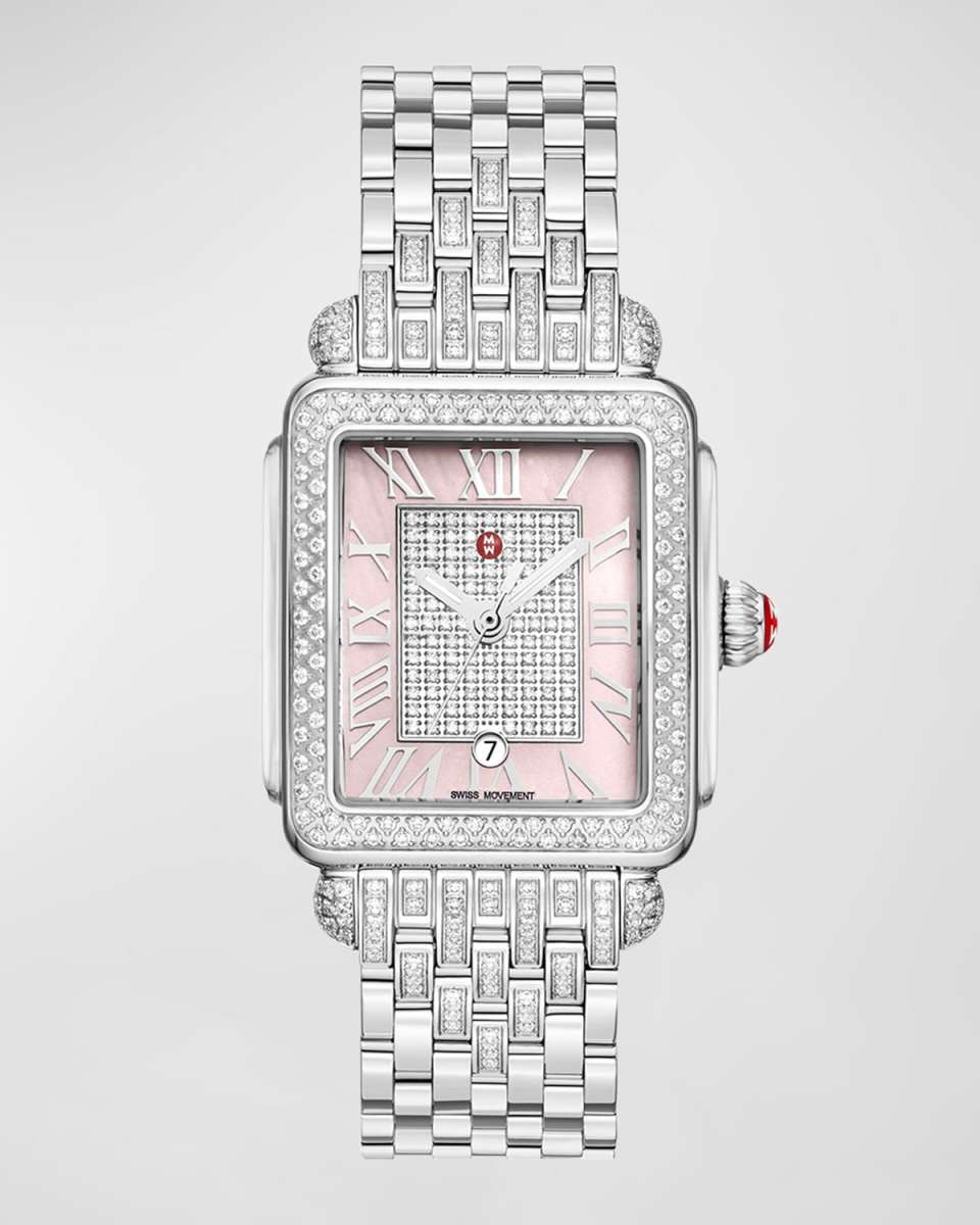 Limited Edition Deco Madison Mid Peony Pave Center Watch