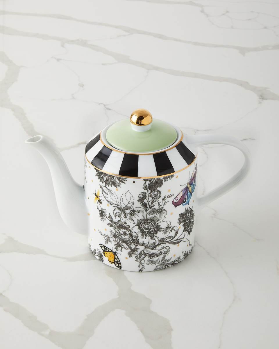 Butterfly Toile Teapot