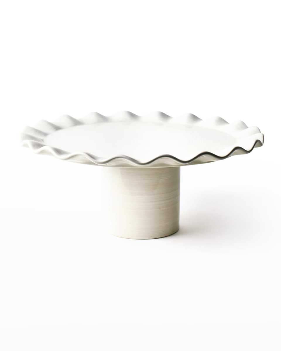 Signature White Ruffle Cake Stand - 14"