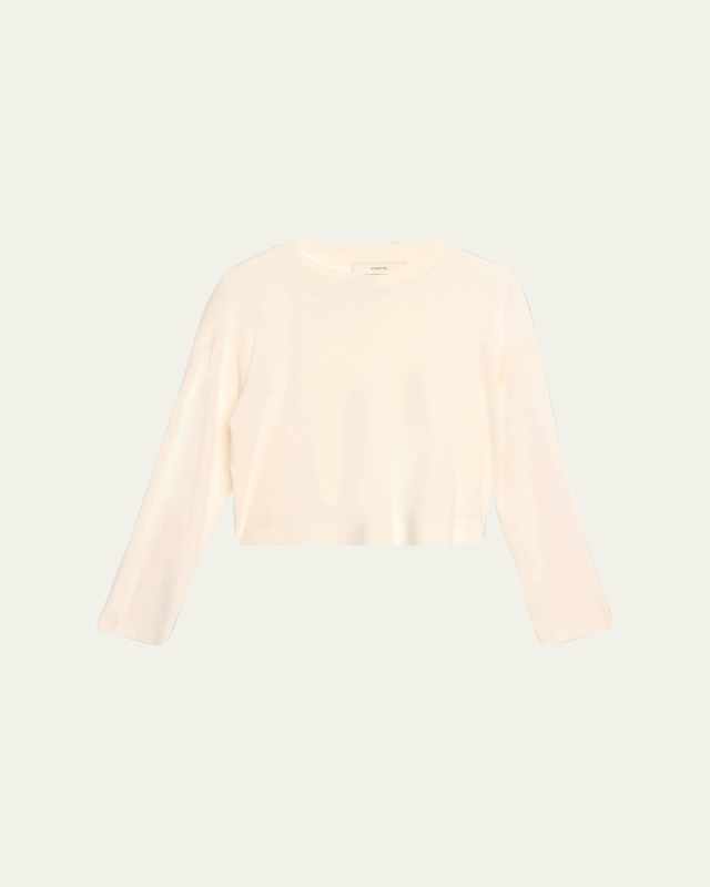 Long-Sleeve Pima Cotton Crop Top