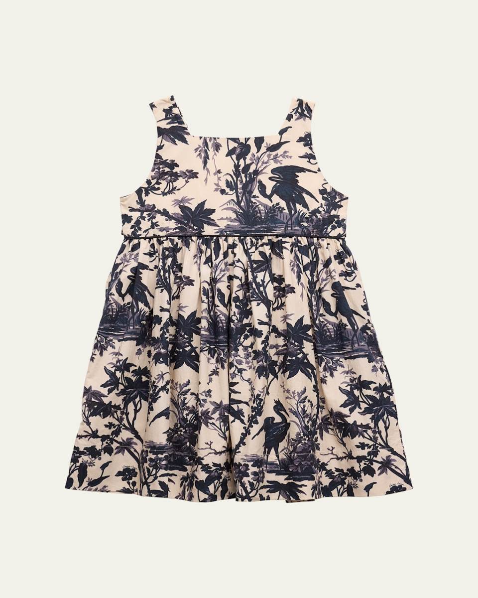 Girl's Stevie Fruit-Print Dress, Size 2-8