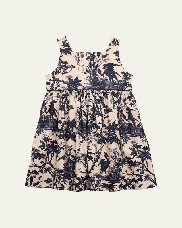 Girl's Stevie Fruit-Print Dress, Size 2-8