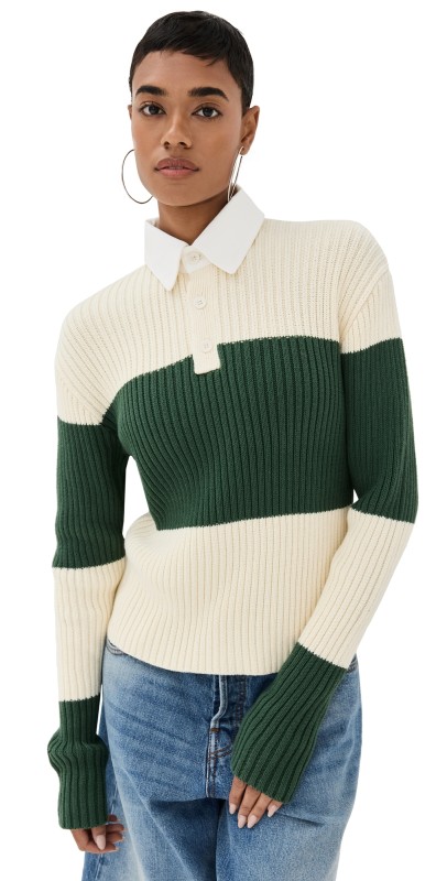 Lioness Prince Rugby Sweater Crimson Stripe