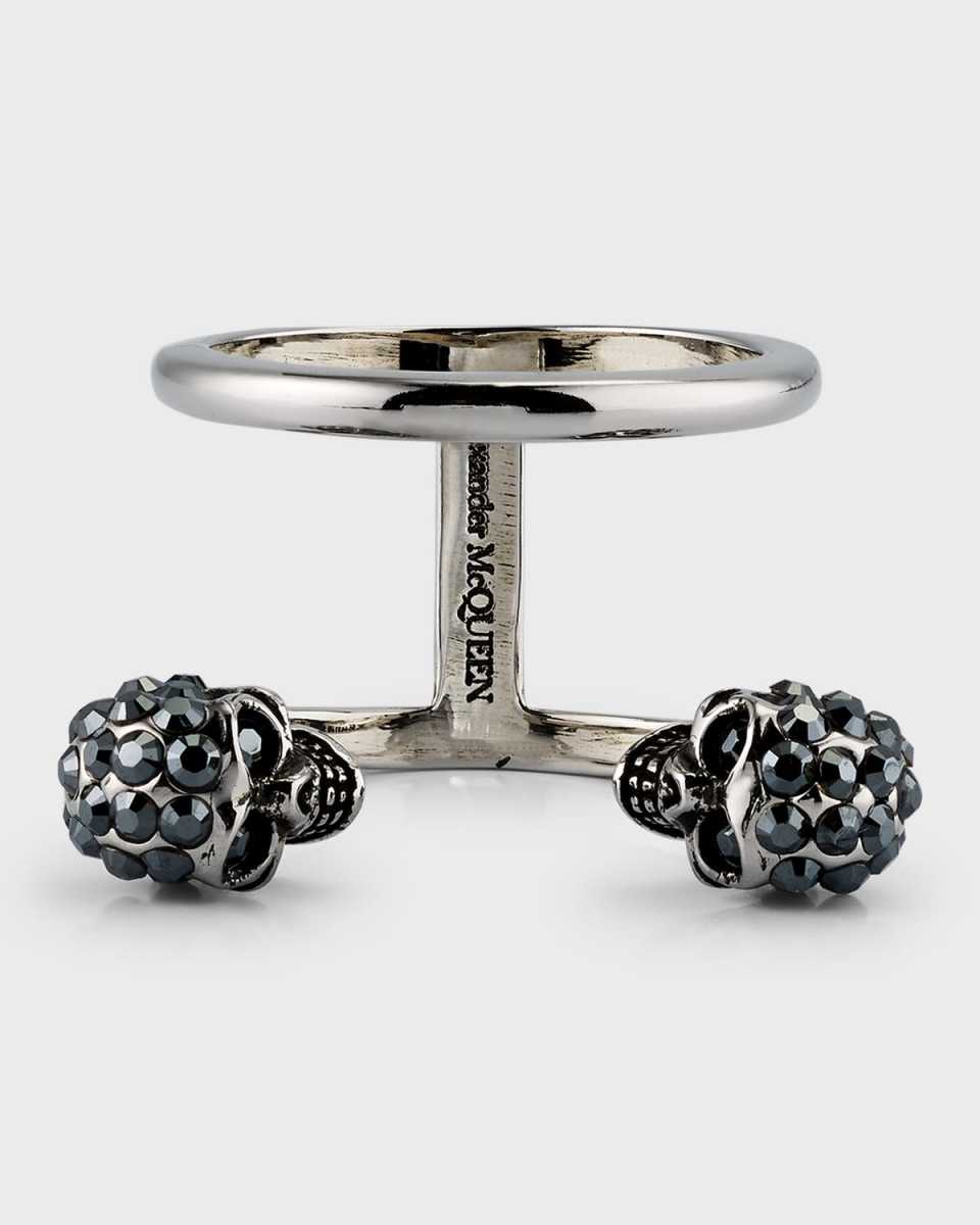 Thin Crystal Skull Ring