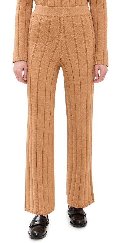 English Factory Texture Knit Pants Camel